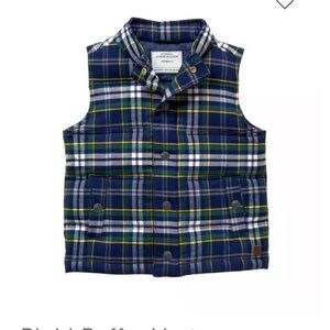 Janie and jack quilted winter plaid vest